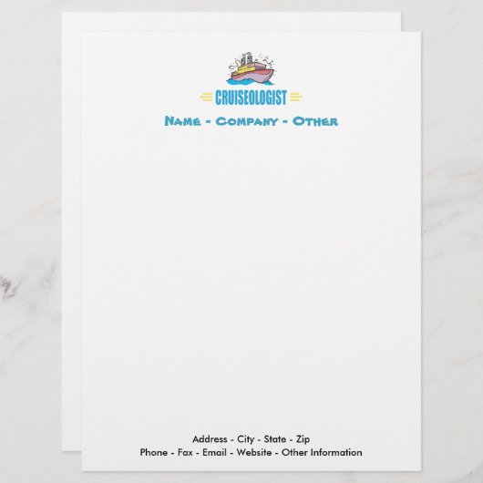 クルおもしろいーズシップ旅行会社バケーション レターヘッド (正面/裏面)