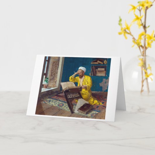 クルアーンとイスラム神学者 | Osman Hamdi Bey | カード (黄色い花)