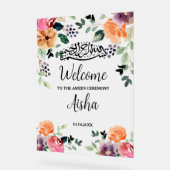 クルアーン竣工式アメーン式ムバラク・ウェルカム アクリルサイン (傾斜)