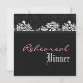 クルイキュ ブラック＆ホワイト ウェディング リハーサル ディナー 招待状 (裏面)