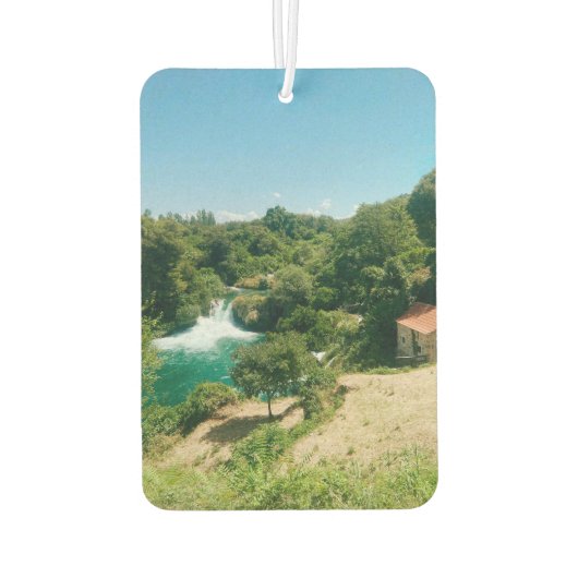 クルカの滝 – クルカ国立公園 – クロアチア カーエアーフレッシュナー (裏面)