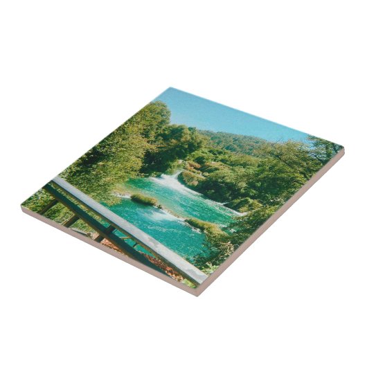 クルカの滝 – クルカ国立公園 – クロアチア タイル (側面)