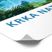 クルカナショナルパーククロアチアトラベルプリント ポスター (角)