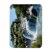 クルカ国立公園の滝-クロアチア、ダルマティア マグネット (縦)