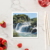 クルカ国立公園の滝 – ダルマティア，クロアチア スタンダードカクテルナプキン (インサイチュ)