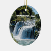 クルカ国立公園の滝 – ダルマティア，クロアチア セラミックオーナメント (右)