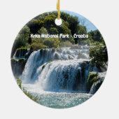 クルカ国立公園の滝 – ダルマティア，クロアチア セラミックオーナメント (裏面)