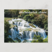 クルカ国立公園の滝 – ダルマティア,クロアチア ポストカード (正面)