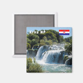 クルカ国立公園の滝 – ダルマティア,クロアチア マグネット (正面/裏面)