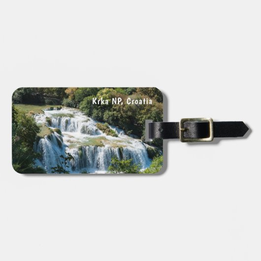 クルカ国立公園の滝 – ダルマティア,クロアチア ラゲッジタグ (正面横)