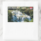 クルカ国立公園の滝 – ダルマティア，クロアチア 長方形シール (バッグ)