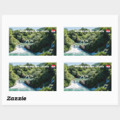 クルカ国立公園の滝 – ダルマティア，クロアチア 長方形シール (シート)