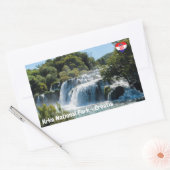 クルカ国立公園の滝 – ダルマティア,クロアチア 長方形シール (封筒)