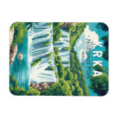 クルカ国立公園クロアチアトラベルアートヴィンテージ マグネット (横)