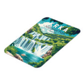 クルカ国立公園クロアチアトラベルアートヴィンテージ マグネット (左側)