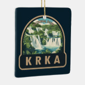 クルカ国立公園クロアチアトラベルアート セラミックオーナメント (右)