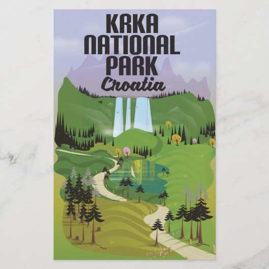クルカ国立公園クロアチア 便箋 (正面)