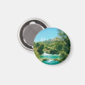 クルカ・クロアチアの滝の旅の記念品 マグネット (正面/裏面)
