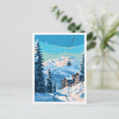 クルシェベルフランスヴィンテージ旅行イラストレーション ポストカード (スタンド正面)