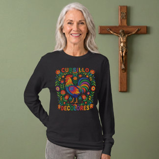 クルシジョ・デ・コローレス スペイン民芸風ロースター Tシャツ