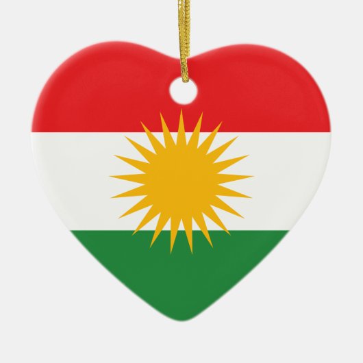 クルジスタンの旗 セラミックオーナメント (正面)