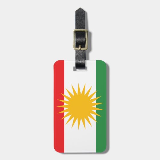 クルジスタンの旗(AlayのクルジスタンかAlaya Rengîn) ラゲッジタグ (正面縦)