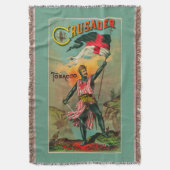 クルセーダーのタバコLabelPetersburg、VA スローブランケット (正面縦)