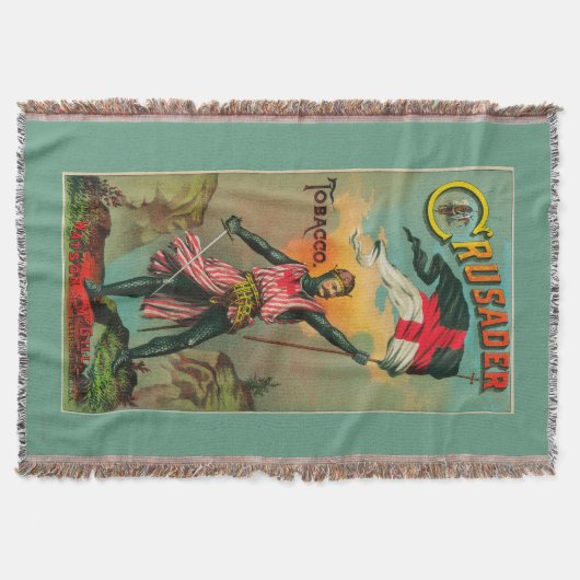 クルセーダーのタバコLabelPetersburg、VA スローブランケット (正面)