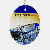 "クルセーダー" P51のムスタングの© 2009 S.J. セラミックオーナメント (右)