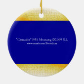 "クルセーダー" P51のムスタングの© 2009 S.J. セラミックオーナメント (裏面)