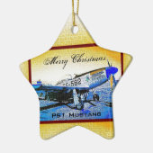 "クルセーダー" P51のムスタングの© 2009 S.J. セラミックオーナメント (左)