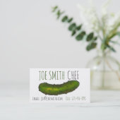 クルッチーグリーンコシェールディルピックルデリグルメシェフ 名刺 (スタンド正面)