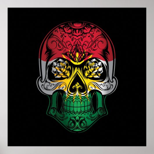 クルディスタンスカルバラ国旗 ポスター (正面)