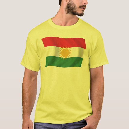 クルディスタンフラグTシャツ Tシャツ (正面)