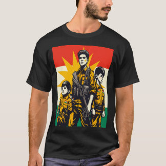 クルディスタン国旗のアクティブ Tシャツ