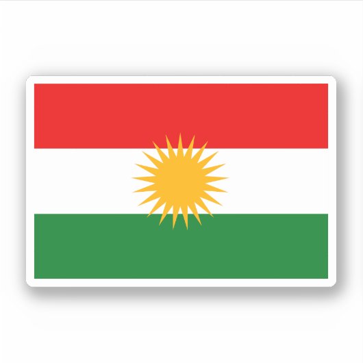 クルディスタン国旗 シール (正面)