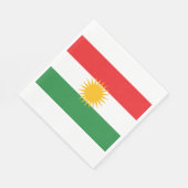 クルディスタン国旗 スタンダードランチョンナプキン (角)