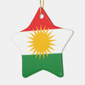 クルディスタン国旗 セラミックオーナメント (左)