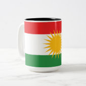 クルディスタン国旗 ツートーンマグカップ (正面左)