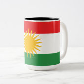 クルディスタン国旗 ツートーンマグカップ (正面右)