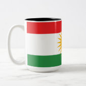 クルディスタン国旗 ツートーンマグカップ (左)