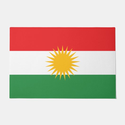 クルディスタン国旗 ドアマット (正面)