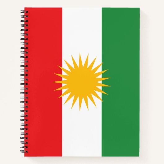 クルディスタン国旗 ノートブック (正面)