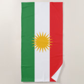 クルディスタン国旗 ビーチタオル (正面)