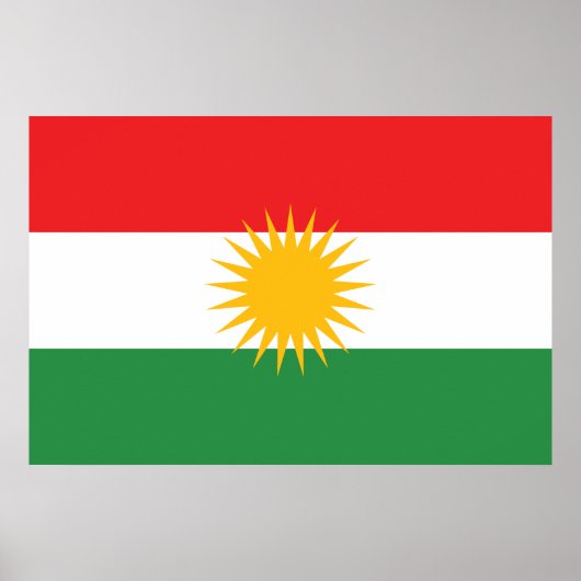 クルディスタン国旗 ポスター (正面)