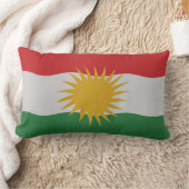クルディスタン国旗 ランバークッション (ブランケット)