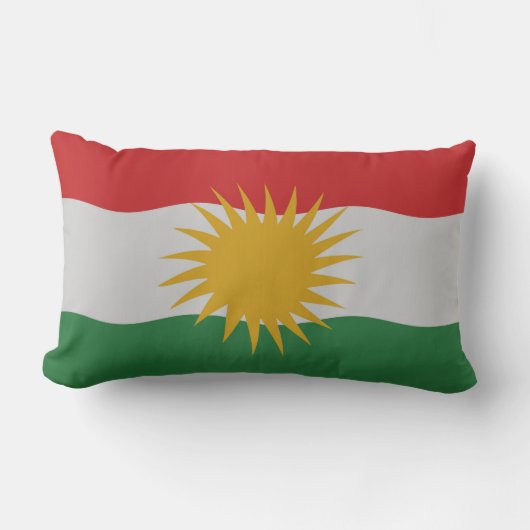 クルディスタン国旗 ランバークッション (正面)