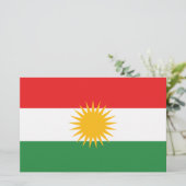 クルディスタン国旗 便箋 (スタンド正面)