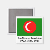 クルディスタン国旗（1922年～1924年、1925年） マグネット (正面/裏面)