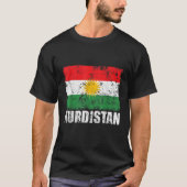 クルディスタン国旗Rojava Kurdish Kurds Tおもしろいシャツ Tシャツ (正面)